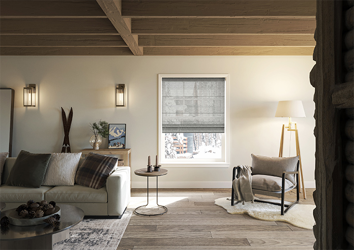 Sahara Voile, Metallic Grey - Motorised Roman Blind - Image 8